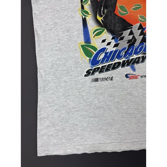 Rare Vintage Y2K Nascar Tropicana 400 Chicago Blues Car Racing Grey 2XL Shirt T - Picture 5 of 14